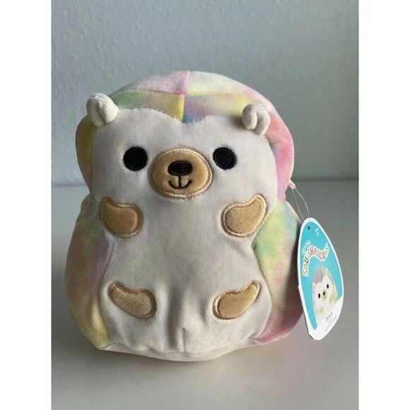 Squishmallow 8” BOWIE The RAINBOW HEDGEHOG 2021 Kellytoy Soft Plush NWT - Picture 1 of 7